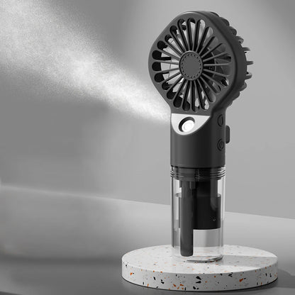 2-in-1 Portable Mist Fan — Handheld USB Rechargeable