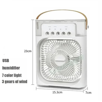 3-in-1 Portable Air Cooler Fan — USB Powered, 600ml Tank