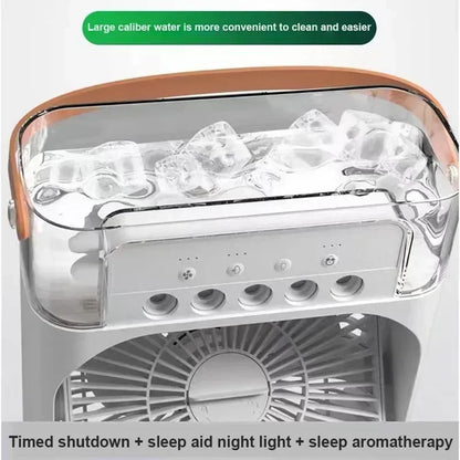 3-in-1 Portable Air Cooler Fan — USB Powered, 600ml Tank